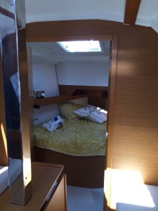 Jeanneau Sun Odyssey 349 Forward Cabin With V-berth, View from Salon